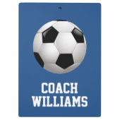 Porte-bloc Entraîneur de soccer personnalisé (Dos)