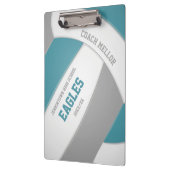 Porte-bloc entraîneur de volley-ball turquoise gris (Gauche)