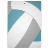 Porte-bloc entraîneur de volley-ball turquoise gris (Dos)