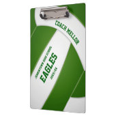 Porte-bloc entraîneur de volley-ball vert blanc (Gauche)