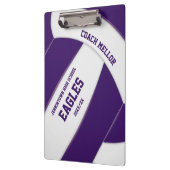 Porte-bloc entraîneur de volley-ball violet blanc (Gauche)