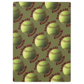 Porte-bloc Entraîneur jaune du base-ball (Dos)