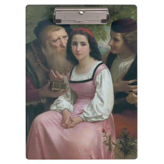 Porte-bloc Entre richesse et amour (par Bouguereau) (Devant)