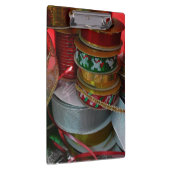 Porte-bloc Épaves de Noël Ruban Holiday Rouge et or (Swatch)