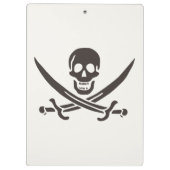 Porte-bloc Épées de crâne d'obsidienne Drapeau pirate de Cali (Dos)