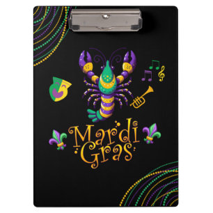 Porte-bloc Épis/trompette/masque/fleur de lis Mardi Gras