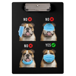 Porte-bloc Équipe cycliste English Bulldog Right Wear Face Ma