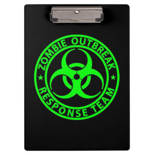 Porte-bloc Équipe de réponse à une épidémie de zombies vert n
