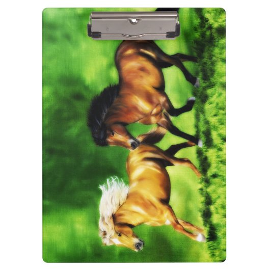 Porte-bloc Équipe de rêve de chevaux islandais (Devant)
