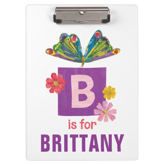 Porte-bloc Eric Carle | B est pour Papillon (Devant)