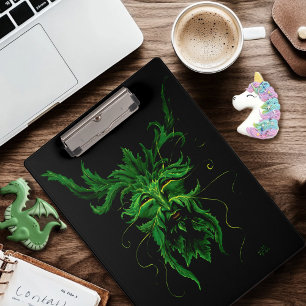 Porte-bloc Esprit Mystique de la Forêt Greenman Visage de Feu