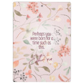 Porte-bloc Esther 4:14 Bible chrétienne Verse Art (Dos)