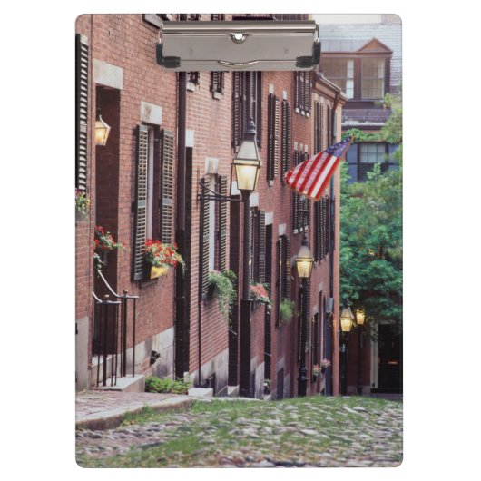 Porte-bloc États-Unis, Massachusetts, Boston, Maisons le long (Devant)