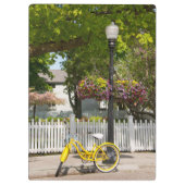 Porte-bloc États-Unis, Michigan, île Mackinac. Vélo jaune (Dos)