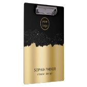 Porte-bloc Étincelle blanche Arrière - plan d'or (Swatch)