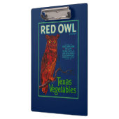 Porte-bloc Étiquette végétal de hibou rouge (Gauche)