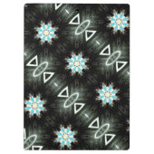 Porte-bloc étoile bleue éclatée sur noir (Dos)