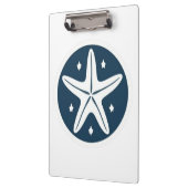 Porte-bloc Étoile de mer avec des étoiles blanches (Gauche)