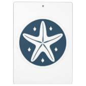 Porte-bloc Étoile de mer avec des étoiles blanches (Dos)