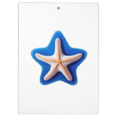 Porte-bloc Étoile de mer orange sur fond bleu (Dos)