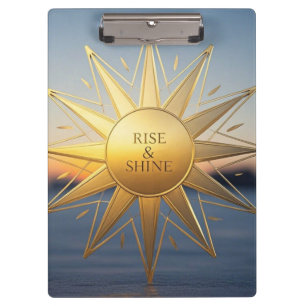 Porte-bloc Étoile d'or géométrique et brillante
