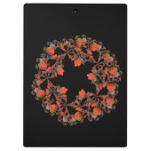 Porte-bloc étoile fleur fractale rouge noir pourpre (Dos)