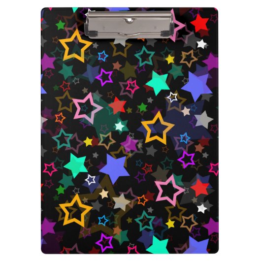 Porte-bloc Étoiles Colorées Noir (Devant)