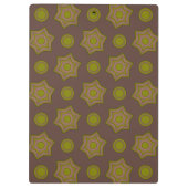 Porte-bloc Étoiles et cercles en brun et vert (Dos)