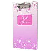 Porte-bloc Étoiles roses et blanches personnalisées (Gauche)