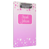 Porte-bloc Étoiles roses et blanches personnalisées (Swatch)