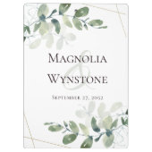 Porte-bloc Eucalyptus Mariage de Parties scintillant or de ve (Dos)