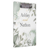 Porte-bloc Eucalyptus vert & or aquarelle Mariage (Swatch)