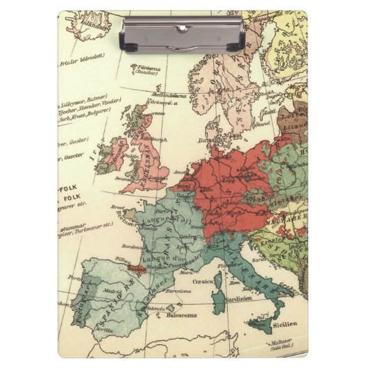 Porte-bloc Europe Carte Pays Antique Mondiale (Devant)