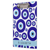 Porte-bloc Evil Eye, Greek Eye, Turkish Eye, Mati, Your Name (Gauche)