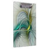 Porte-bloc Évolution fractale, Art Abstrait Turquoise d'or (Swatch)