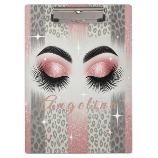 Porte-bloc Eyelashes Parties scintillant rose Chic (Devant)