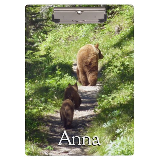 Porte-bloc Famille d'ours brun (Devant)