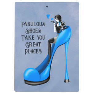 Porte-bloc Fashion Diva en bleu clair Stiletto