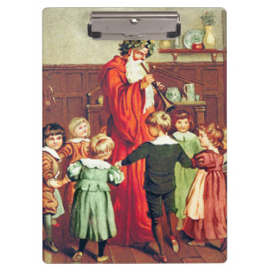 Porte-bloc Father Christmas Blowing The Horn