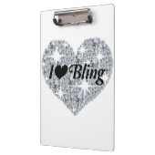 Porte-bloc Faux coeur diamant j'aime bling porte - bloc (Gauche)