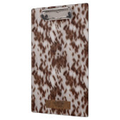Porte-bloc Faux Cowhide & Poster de animal en cuir Brown (Gauche)