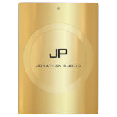 Porte-bloc Faux Gold Monogram tendance sur mesure Élégant cla (Dos)