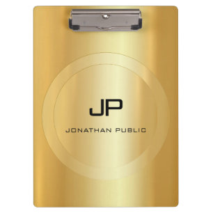 Porte-bloc Faux Gold Monogram tendance sur mesure Élégant cla