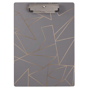 Porte-bloc Faux or rose élégant moderne minimaliste géomé