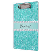 Porte-bloc Faux Séquences Turquoises et diamants (Gauche)