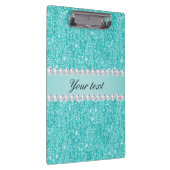 Porte-bloc Faux Séquences Turquoises et diamants (Swatch)