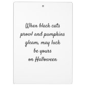 Porte-bloc Fée d'Halloween avec Porte - bloc Citrouille (Dos)