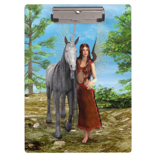 Porte-bloc Fée et licorne (Devant)