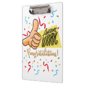 Porte-bloc félicitations de travail impressionnantes (Gauche)