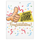 Porte-bloc félicitations de travail impressionnantes (Dos)